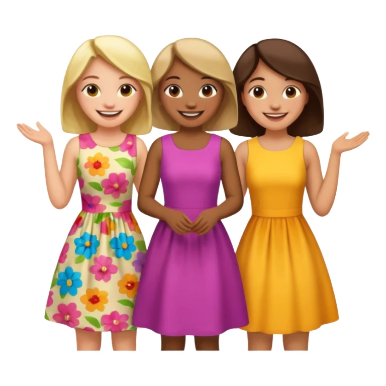 A group of 5 girls sticker