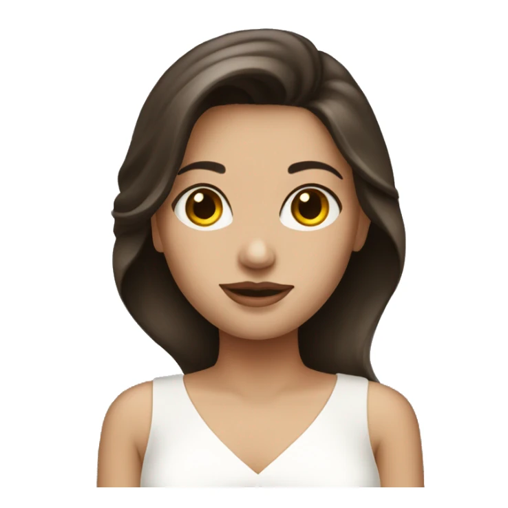 White dress brunette sticker