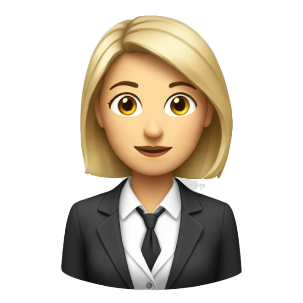 A  European  woman  wearing  a  suit. sticker