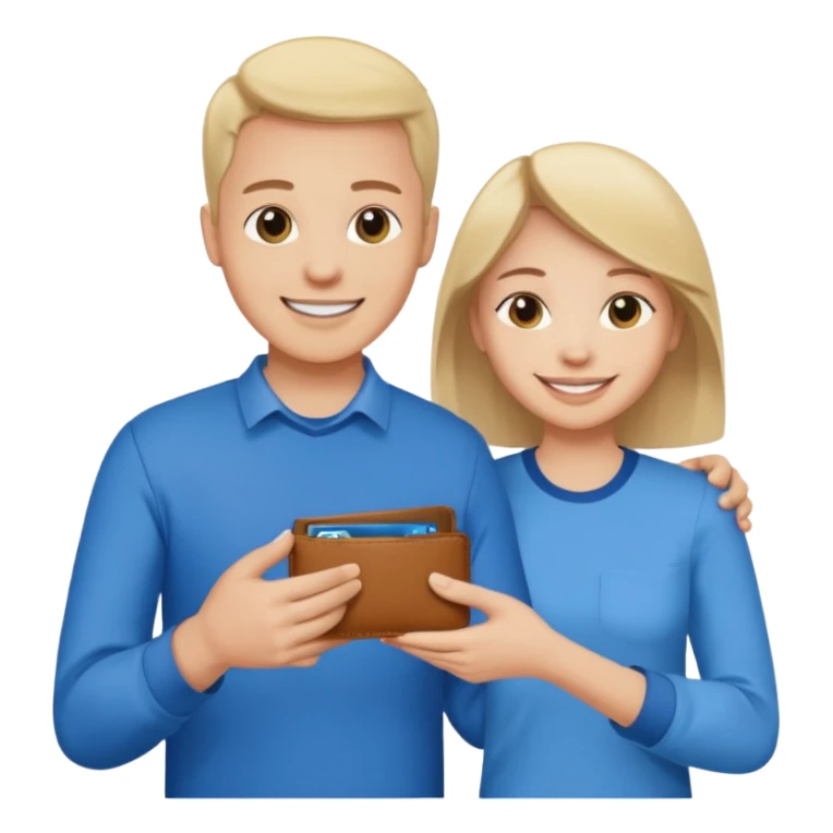 persona devolviendo billetera a otra persona sticker