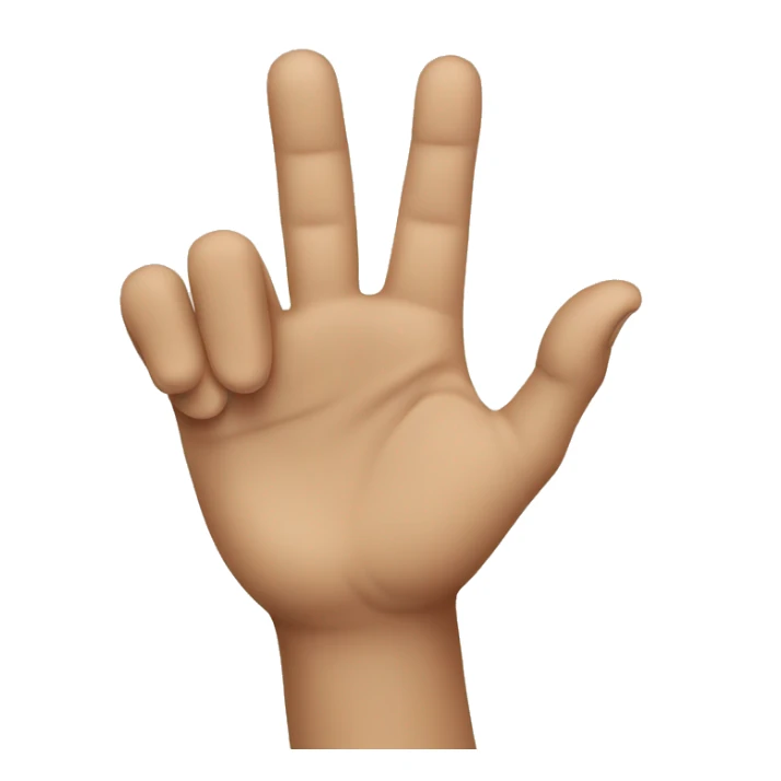 a hand making the shape of an R sticker