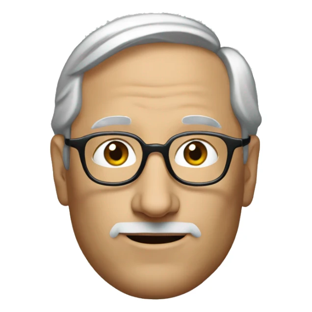 Steve jobs with glasses sticker