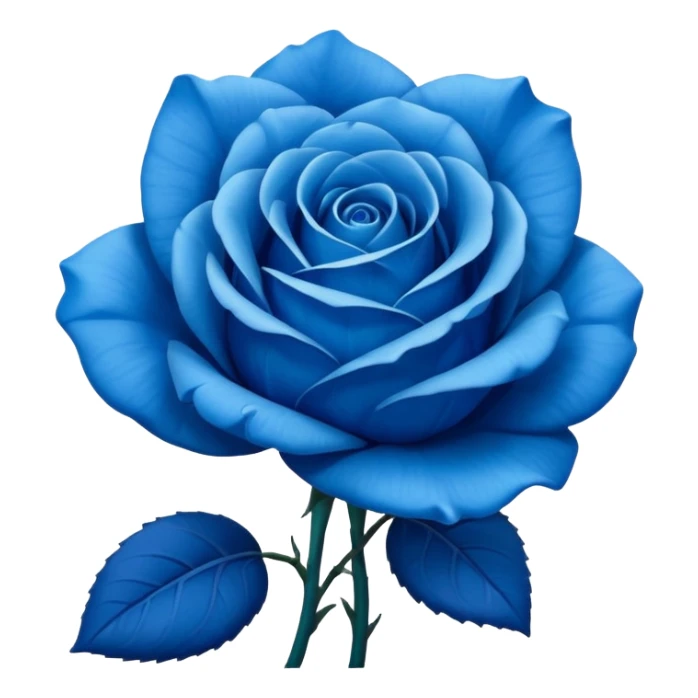 Blue flower like a rose but blue sticker