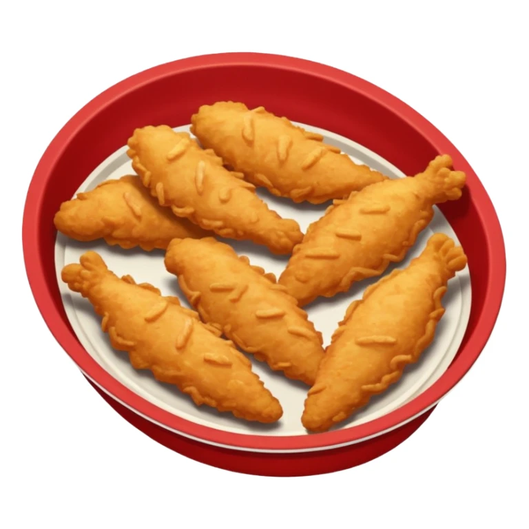 chicken tenders in a red paper tray  sticker