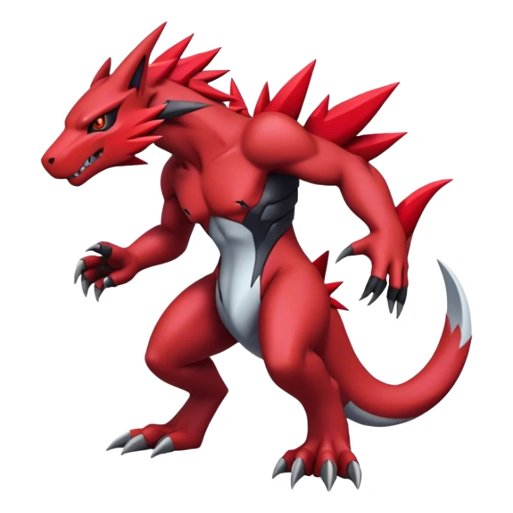 Edgy Cool Beautiful Guilmon-Zoroark, full body sticker