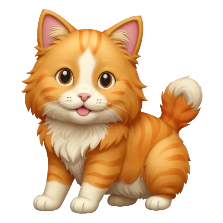 Orange cat and English cream retriever sticker