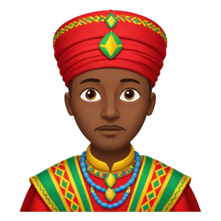 Ethiopian man in traditional clothing sticker