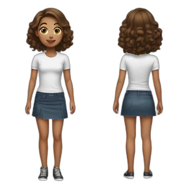 girl in tight skirt sticker