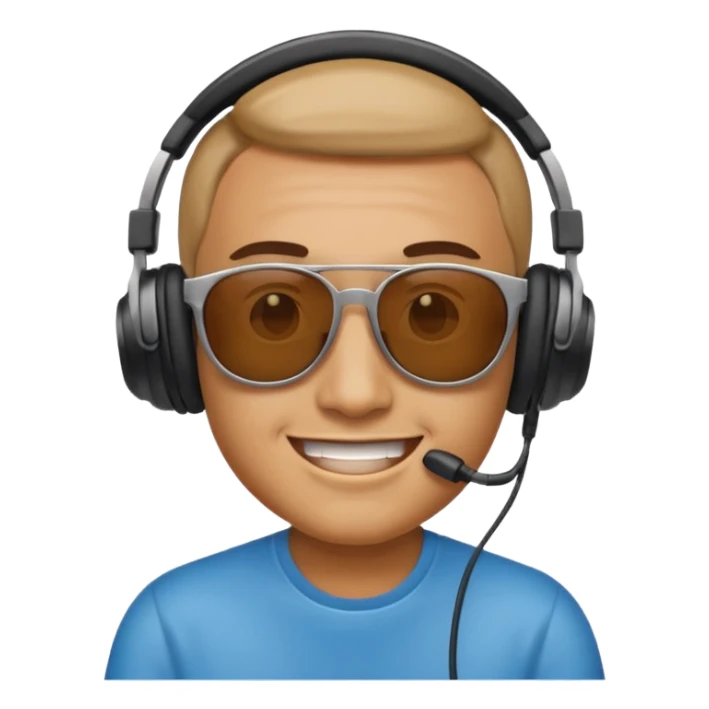 make an face emoji. I will use it for my music playlist. so make it cool and about music sticker