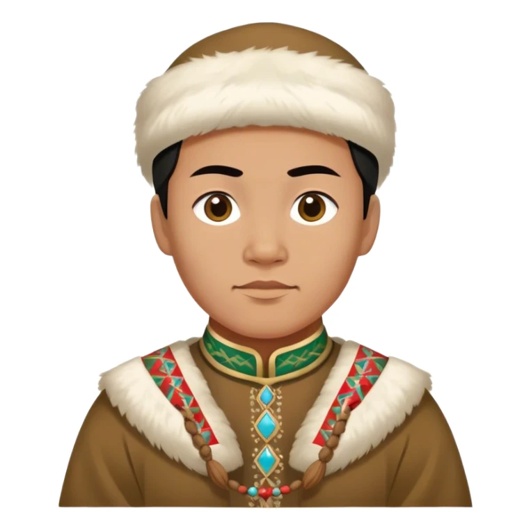 greenland citizen traditional outfit standing full scale sticker