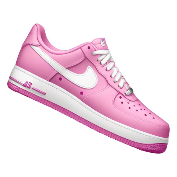 a pink and white nike air force one shoe sticker
