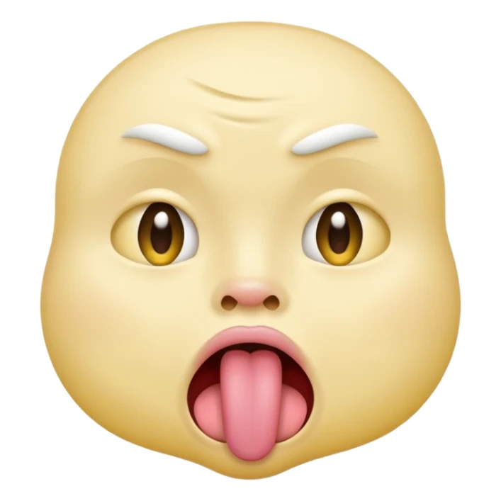 sad yellow face with tongue sticking out sticker