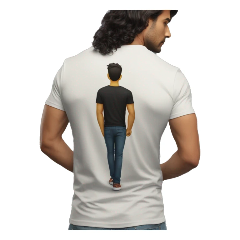 A Man Ali Haider Name On His Back TShirt sticker