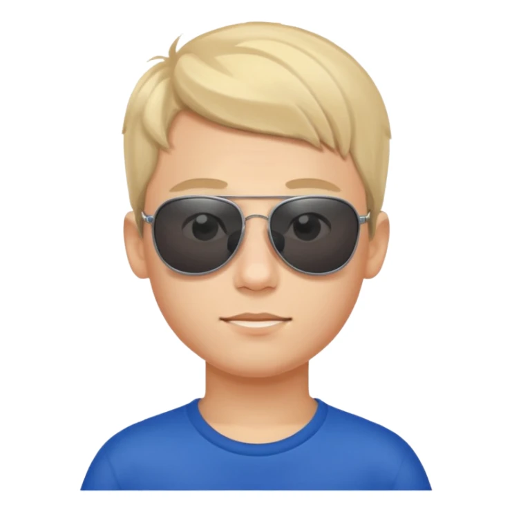 russia boy with sunglasses sticker