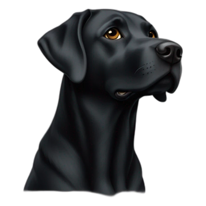 Un labrador noir qui fais un bisous sticker
