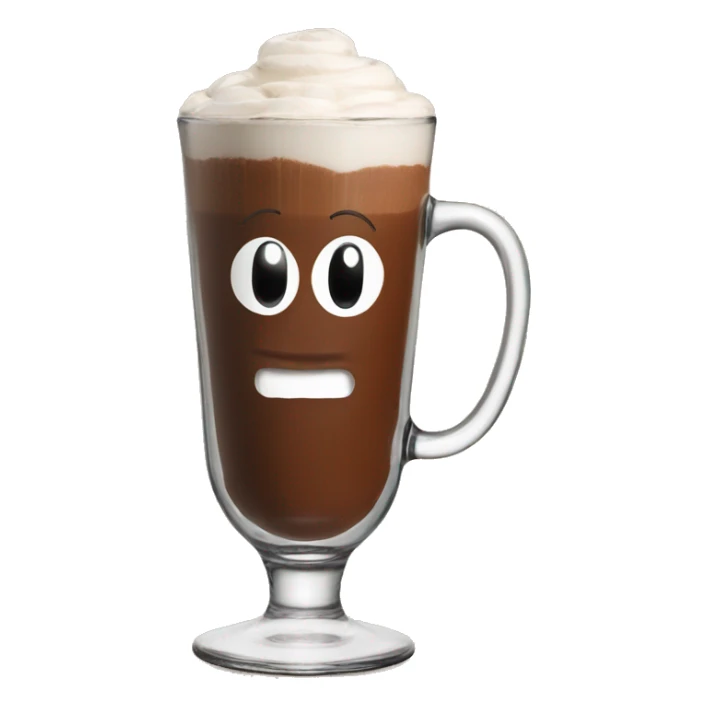 swiss hot chocolate tall glass sticker