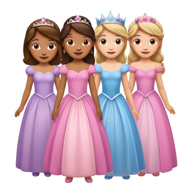 girls in a princess dress sticker