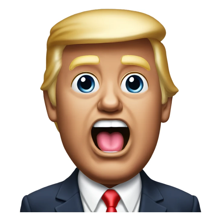 donald trump sticking out tongue sticker