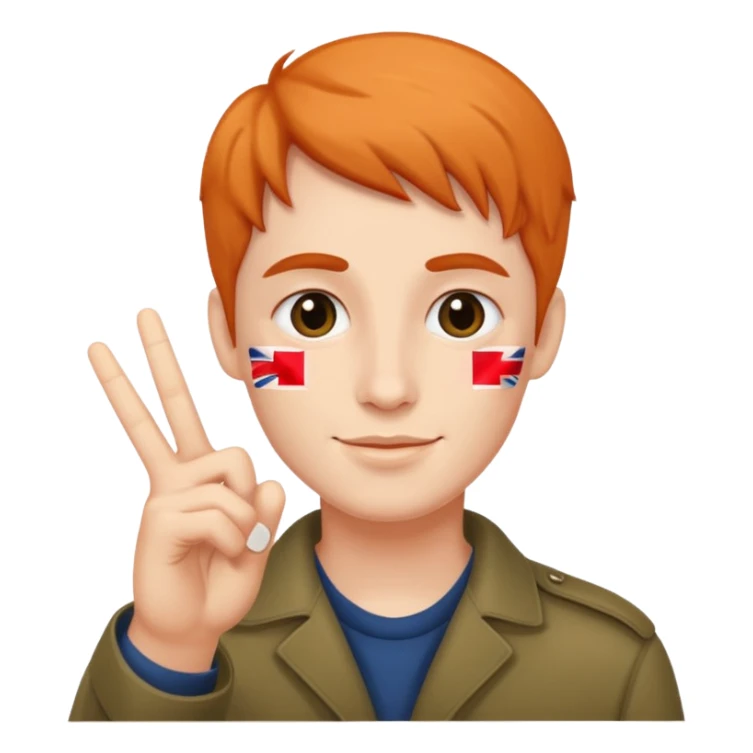 British fuck peace sign  sticker