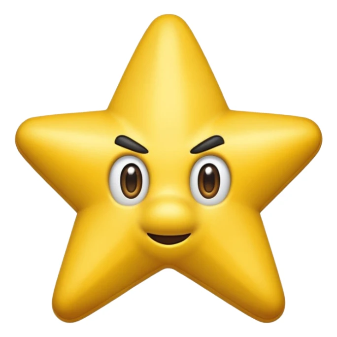 ESTRELLA DE SUPER MARIO SIN NARIZ Y SIN BOCa nadams los ojos sticker