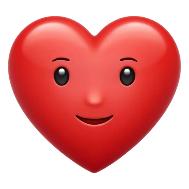 emoji heart in the color from the photo sticker