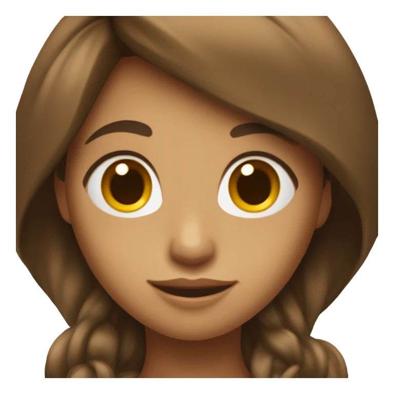 Menina de cabelo liso castanho morena sticker