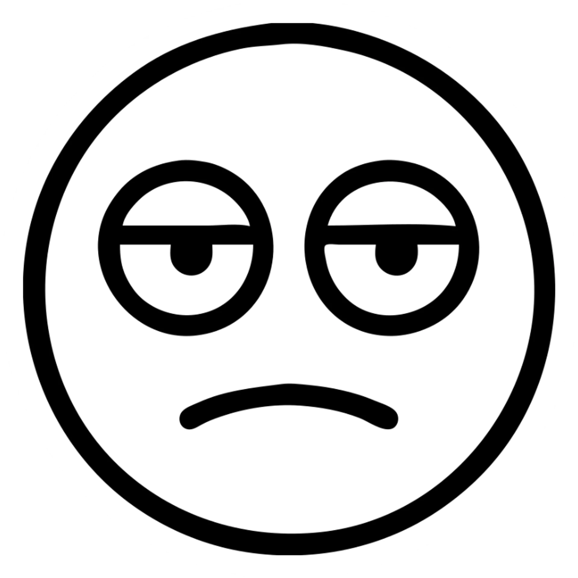 sarcastic emoji with rolling eyes icon style sticker