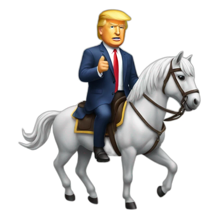 Trump assis sur un cheval sticker