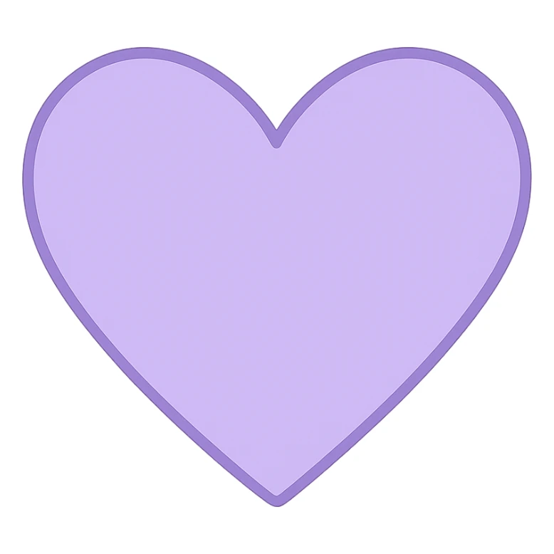 lila heart sticker