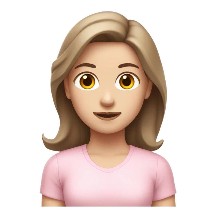 Brown hair white girl  in light pink clothes exercising sticker