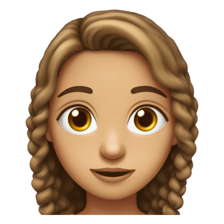 Menina de olhos castanhos, branca de cabelos cacheados  sticker
