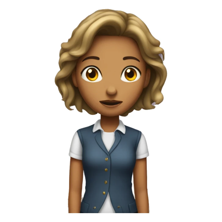 Mysterious girl doesn’t want to share her things and to talk inclassroom  sticker