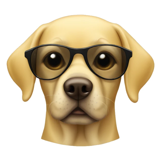 Yellow Labrador wearing sunglasses  sticker