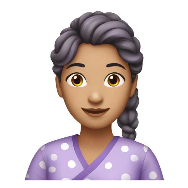A young woman with lavender kurti white spots saying bye sticker