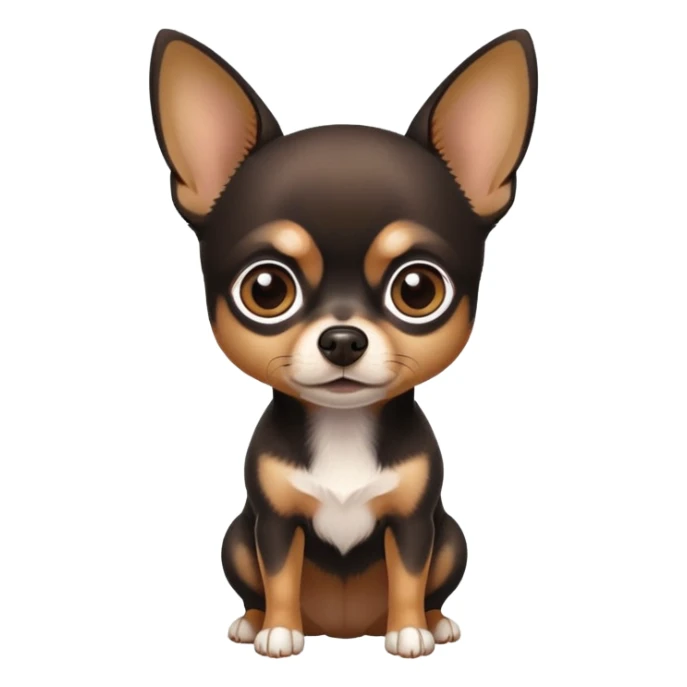 Black and brown chihuahua  sticker