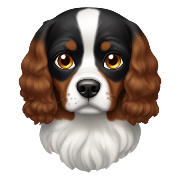 Black with brown eye brown, cavalier dog sticker