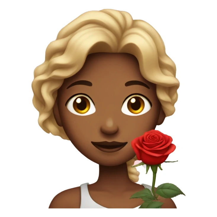 girl with rose sticker