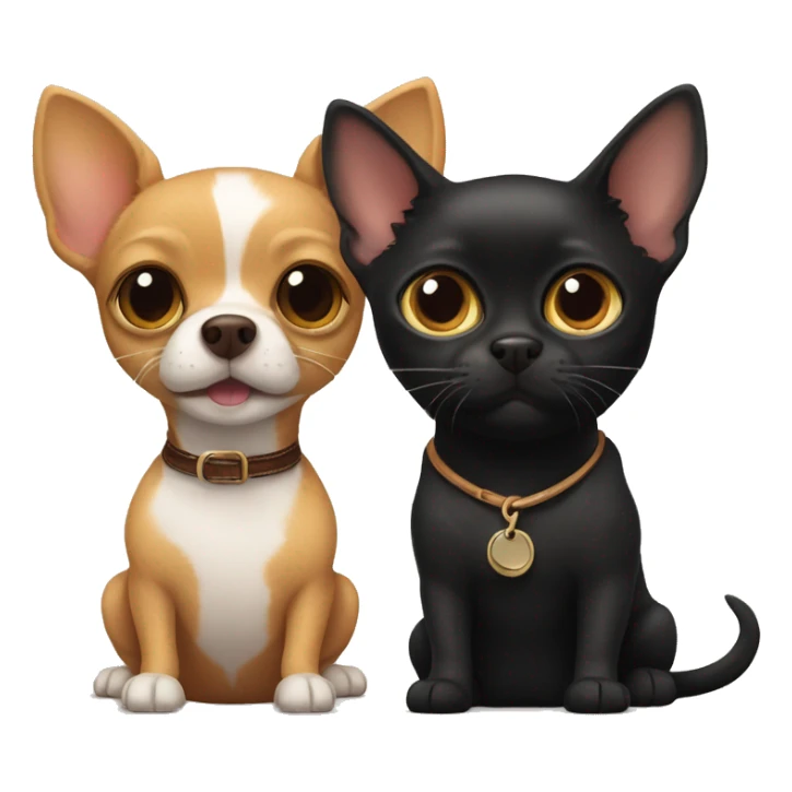 Cinnamon Chihuahua, and Brown, black Scottish cat  sticker
