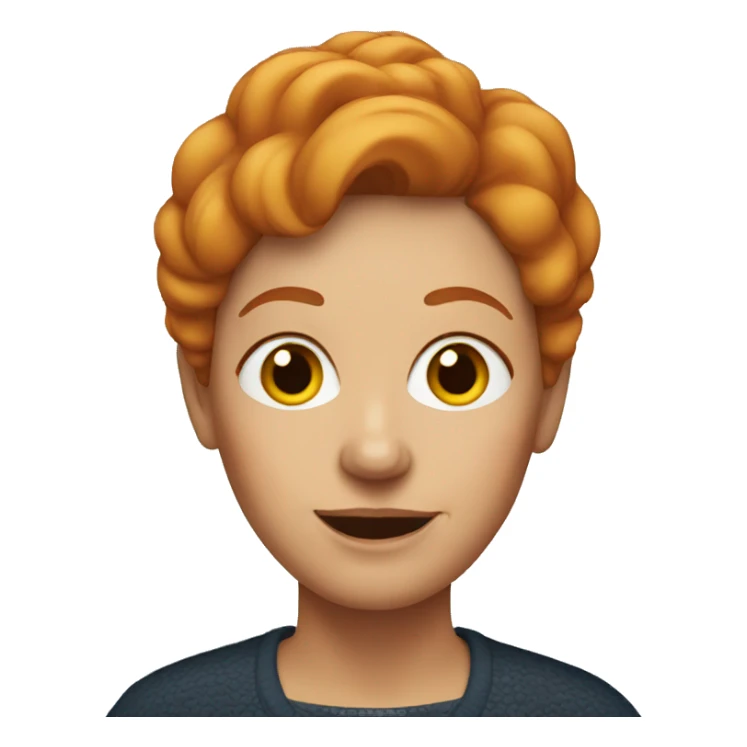 older woman with short ginger hair sticker