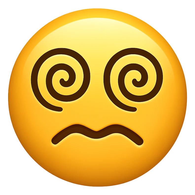 face with spiral eyes emoji sticker