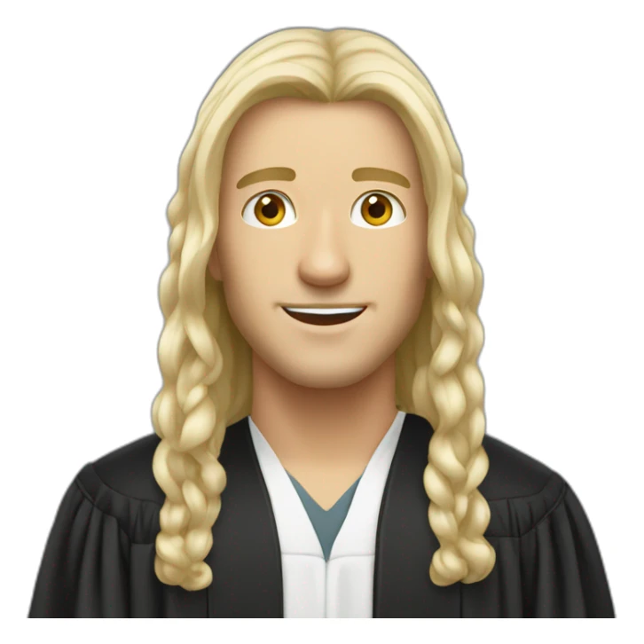graduate White Male long Hair emoji sticker