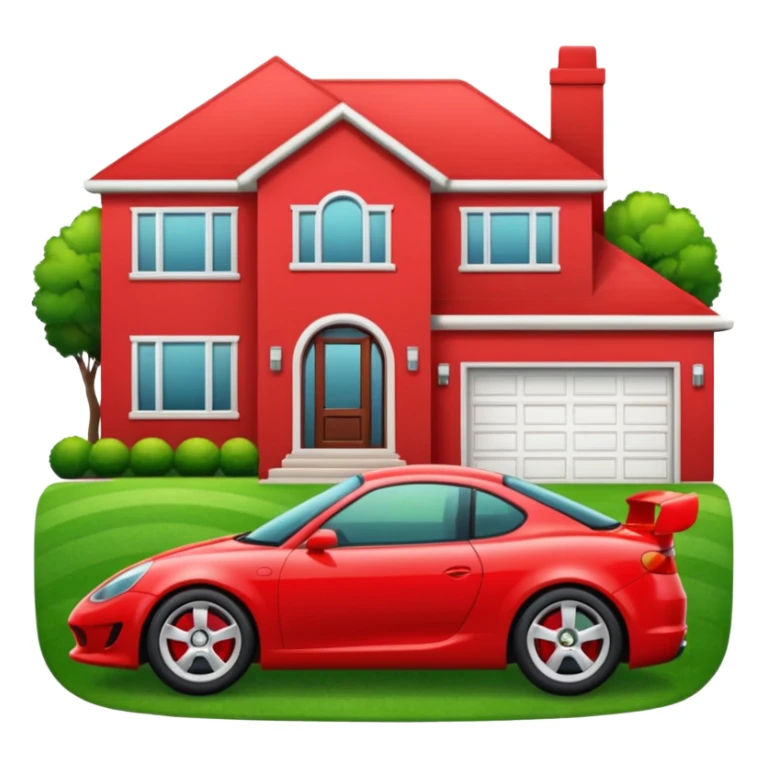 car sport in front of a normal house sticker