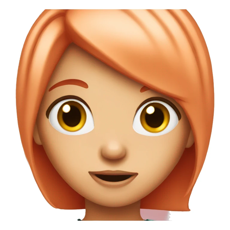 surprised girl red hair sticker