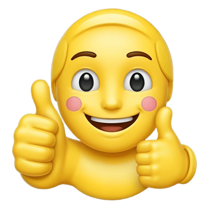 thumbs up emoji, positive and bold sticker