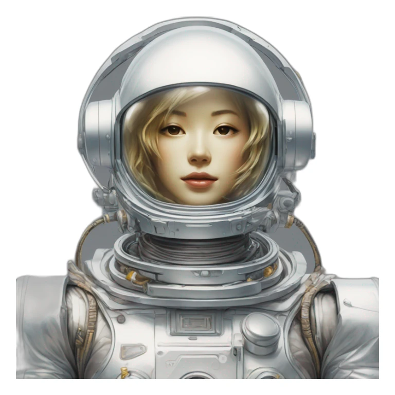 Astronaut robot style hajime sorayama sticker