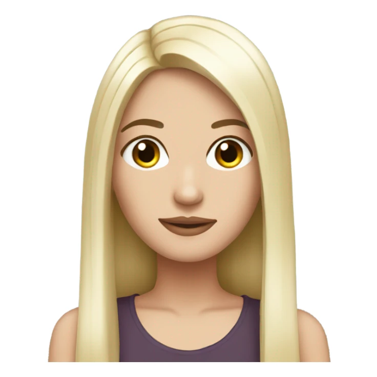 black straight hair , white girl  sticker