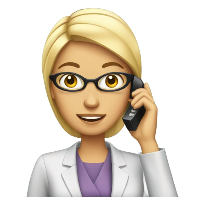 Business Woman talking on cell phone sticker