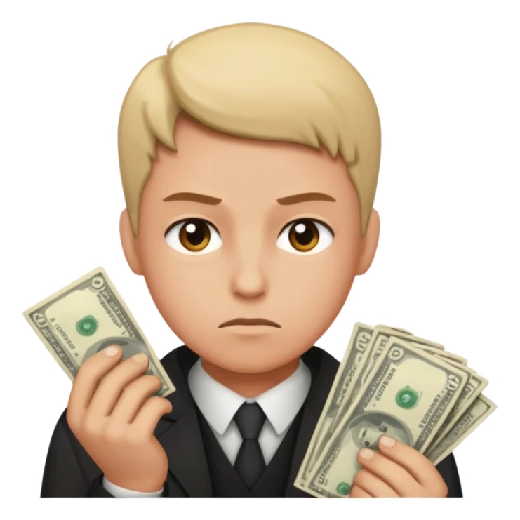 pessoa pensamento de money sticker