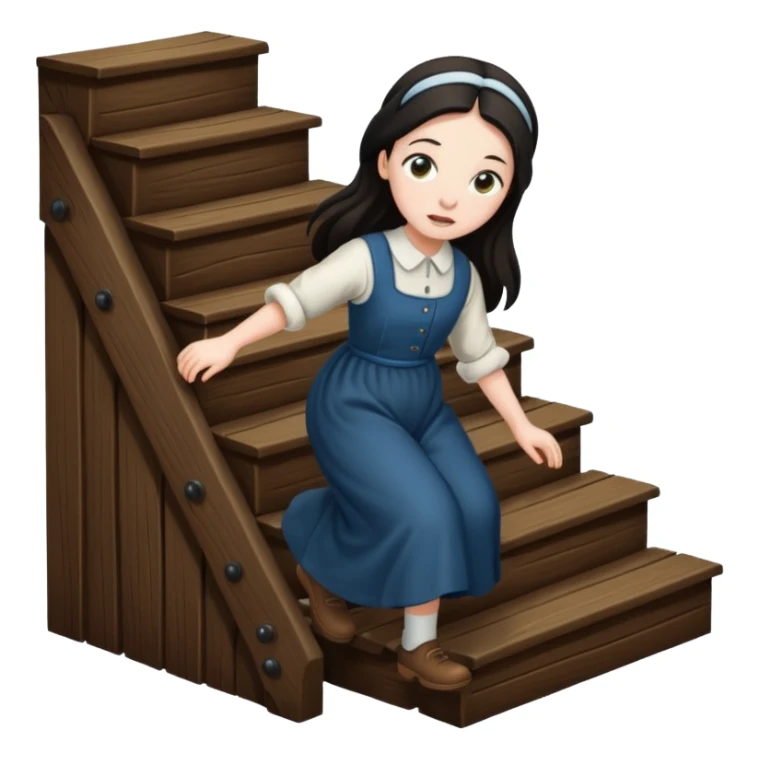 AMISH GIRL TUBBLING DOWN STAIRS sticker