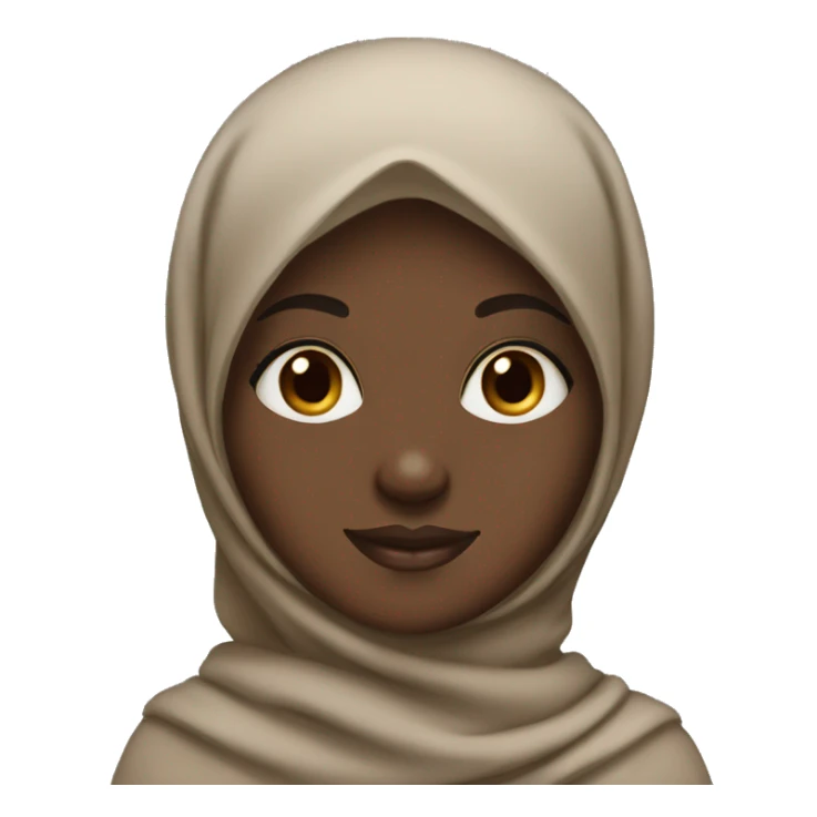 Light black girl with a brown hijab and long eyelashes sticker